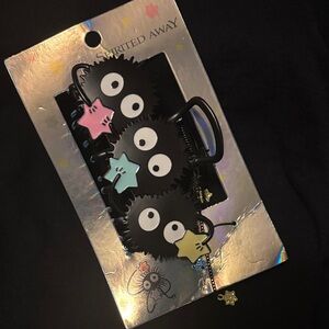 Black Hair Clip with Star Charms from Spirited Away